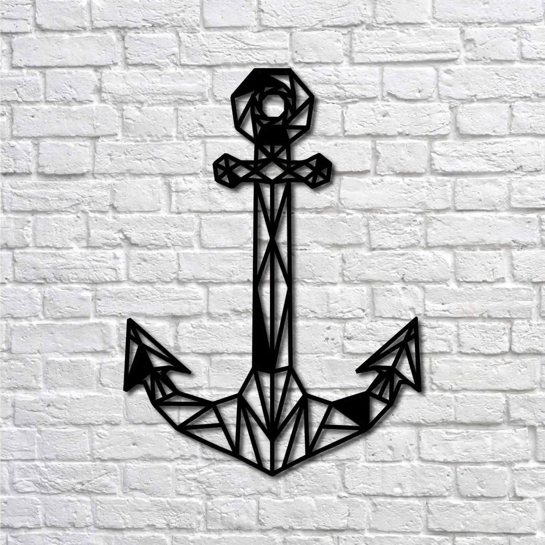 

Metal Wall Art - Anchor - Interior Decoration - Wall Hanging - Home Decor - Wall Sign -50x37 cm