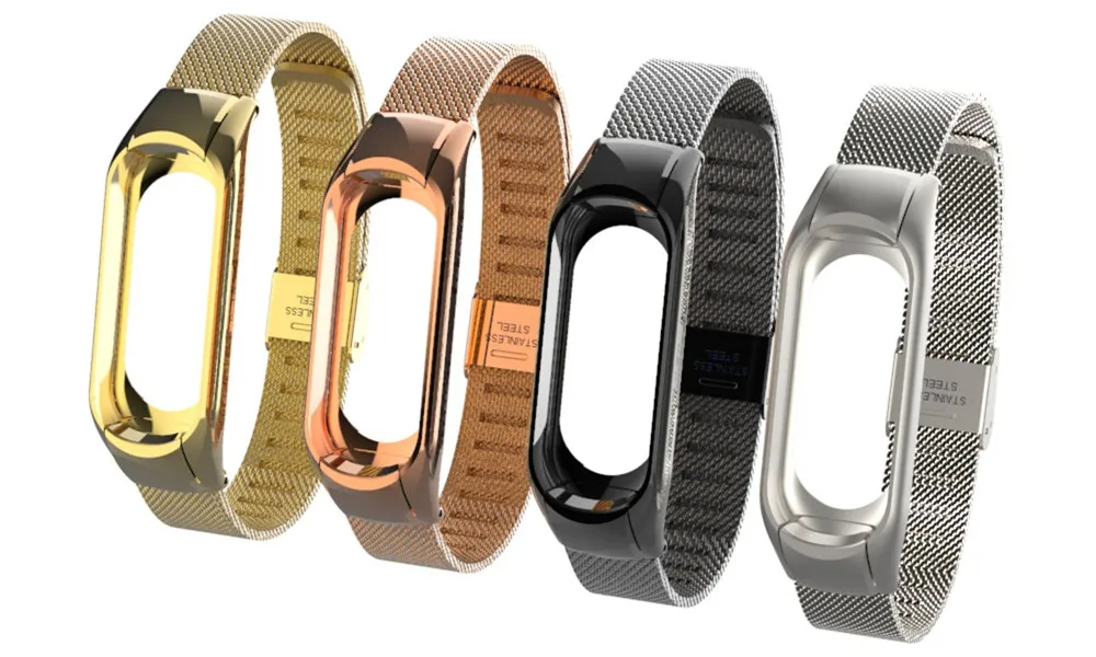 Mi Band 3 ремешок для Xiaomi Mi Band 3 браслет металлический нержавеющей Miband 3 ремешок