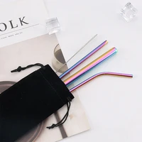 304 stainless steel straws set gift set coffee milk tea straws stirring strawsa a variety of colors are available