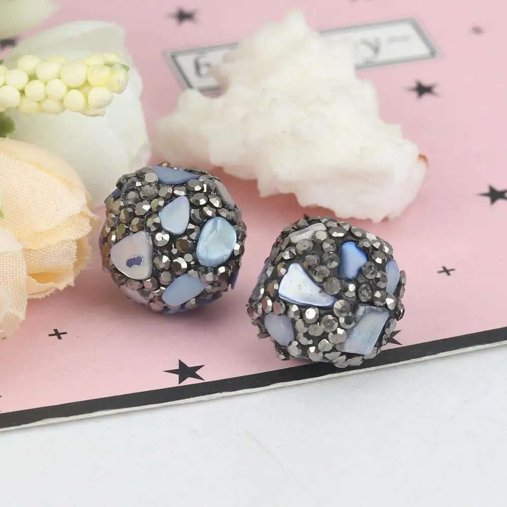 DoreenBeads Винтажные бусины из полимерной глины круглые многоцветные стразы сделай