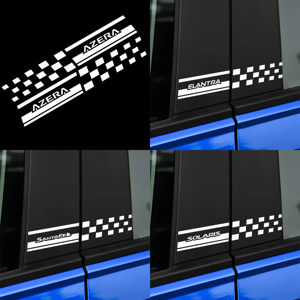 

Car Column Cover Film Window B Pillar Decor Stickers for Hyundai Accent Sonata Elantra Genesis Solaris Tucson Azera Santafe GDi