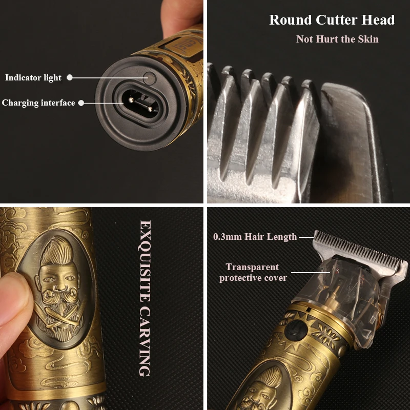 Электрическая машинка для стрижки волос Kemei точный триммер 0 мм рисования |