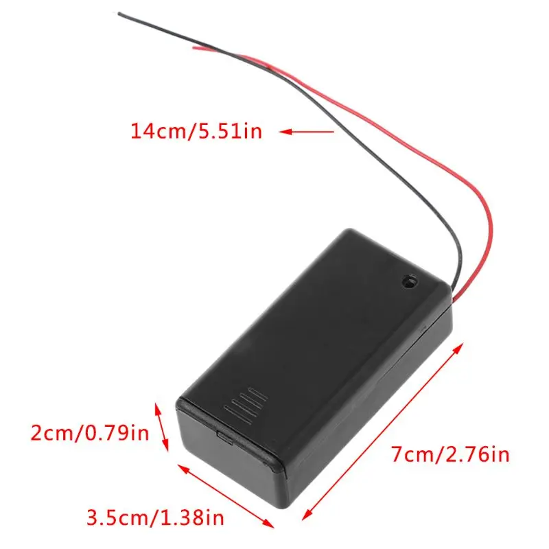 DIY 9V Battery Holder Box Storage Case Container With Cable ON/OFF Toggle Switch |