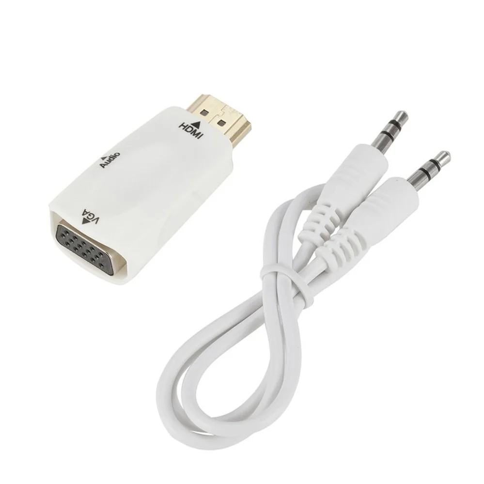 Переходник PzzPss с HDMI на VGA Папа-мама аудиокабель HD 1080P разъемом 3 5 для ПК ноутбука