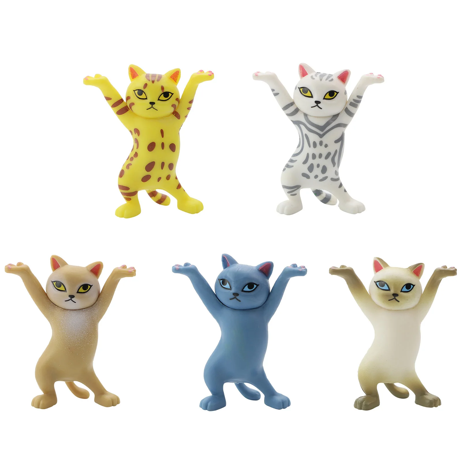

so Cute Mini PVC Animal Miniatures Japanese Bell Cat Doll Figures Toy Creative Handicraft Ornaments Home Decoration Crafts