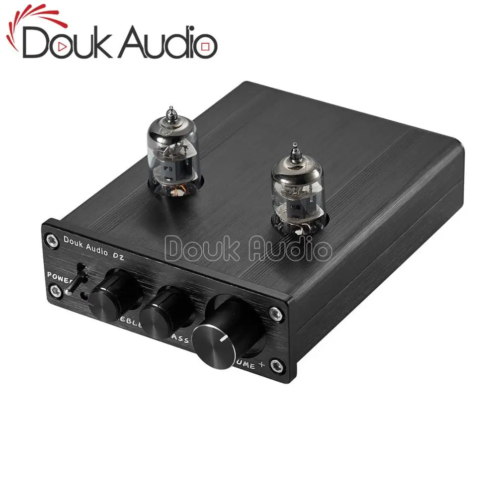 Douk Аудио Мини Вакуумный ламповый предусилитель HiFi домашний стерео аудио бас предусилитель контроль тона