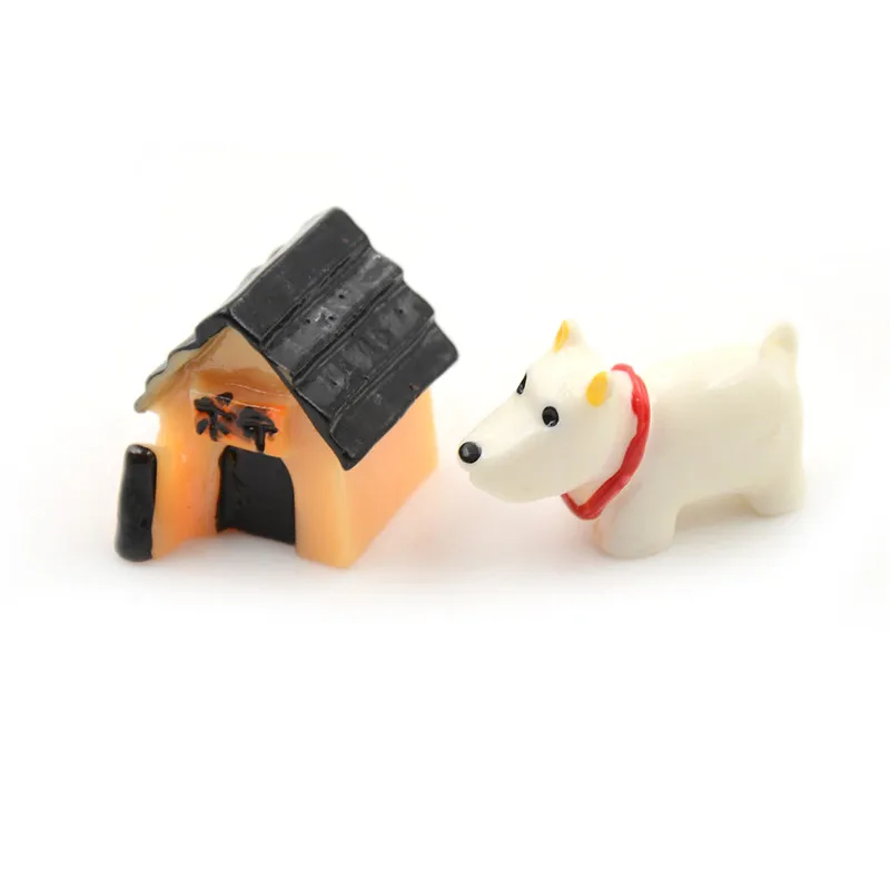 Dog 1/12 кукольный домик миниатюрная мини-Собака Кошка корм для домашних животных с тарелкой моделирование мебель модель игрушки для куклы аксессуары украшения - Цвет: Dog