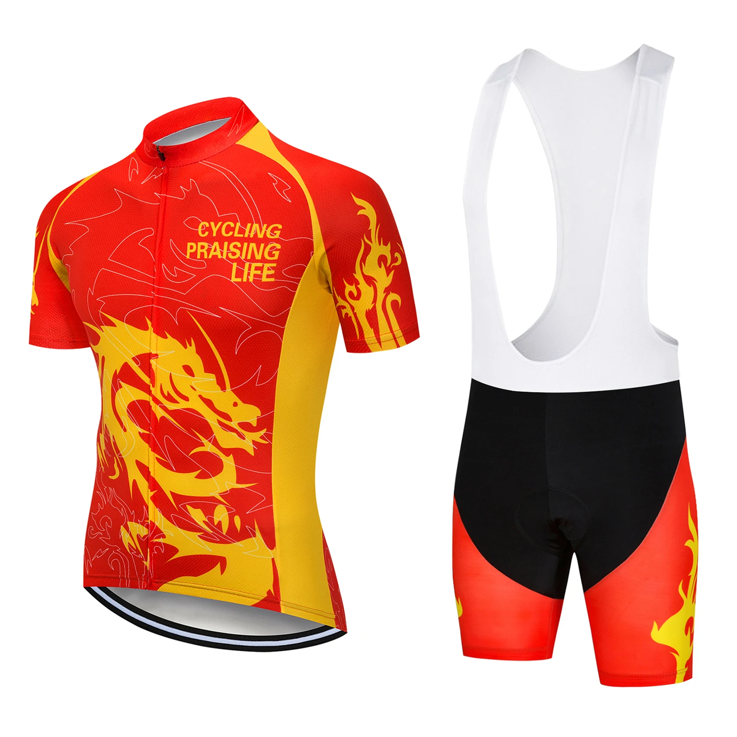 

Cycling Jersey Set Men Short Sleeve Bike Clothing Suit MTB Road Bicycle Clothes Biking Apparel Cycle Shirt and Bib Shorts S-3XL