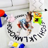 ABC Alphabet Floor Kids baby play mat for toddlers infants children round play rugs for kids rooms Soft Plush Educational carpet