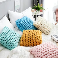 handmade cushion home decor pillow square braid pillow floor sofa cushion pillow