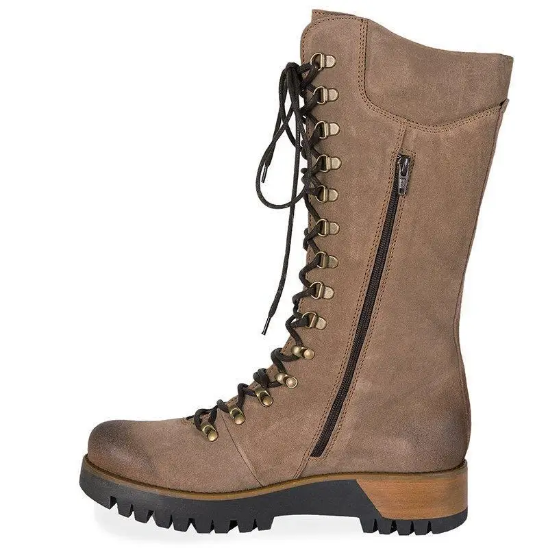 New Romanesque Women's Boots Fashion Trend PU Retro Embossed Cowboy Knight Snow Martin Boots Cute Shoes