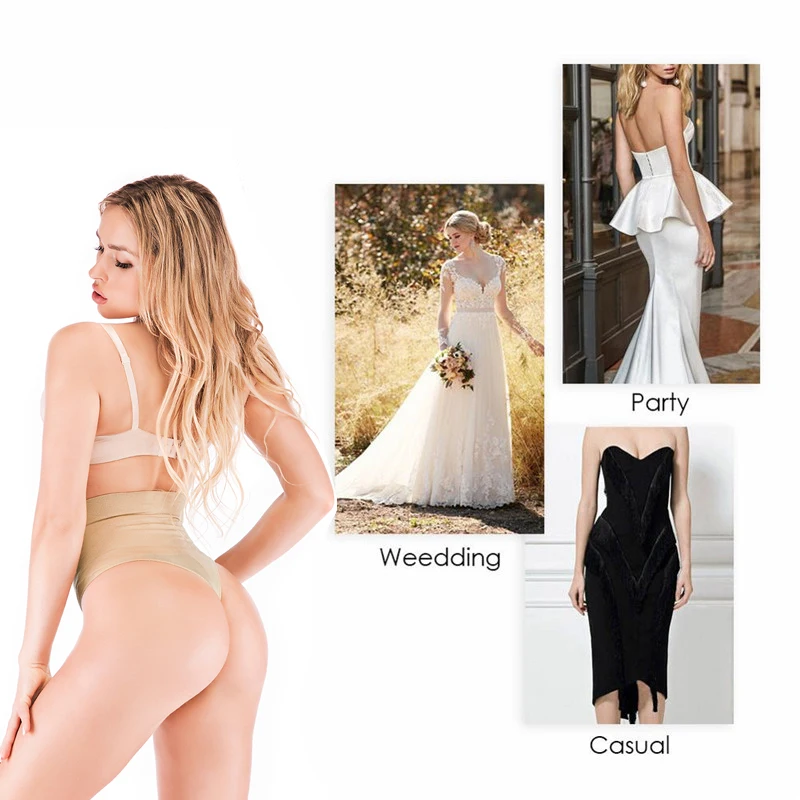 

Women Thong Body Shaper High Waist Tummy Control Panties Slimming Underwear Waist Trainer Shaping Briefs Butt Lifter Shapewear