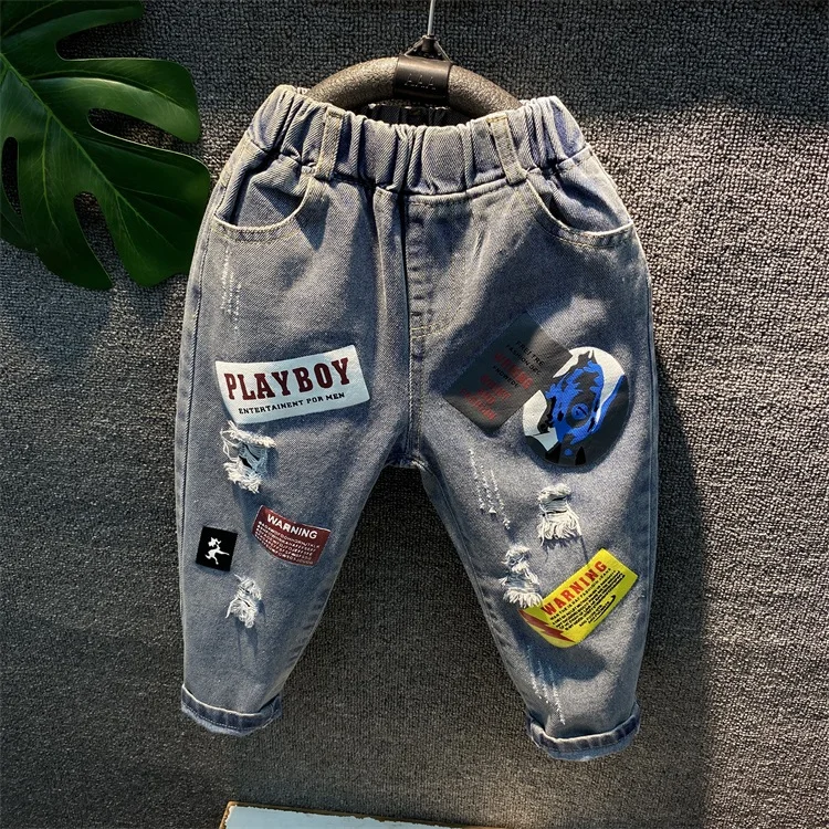 Бесплатная доставка 2020 джинсы для мальчиков одежда повседневные джинсовые брюки