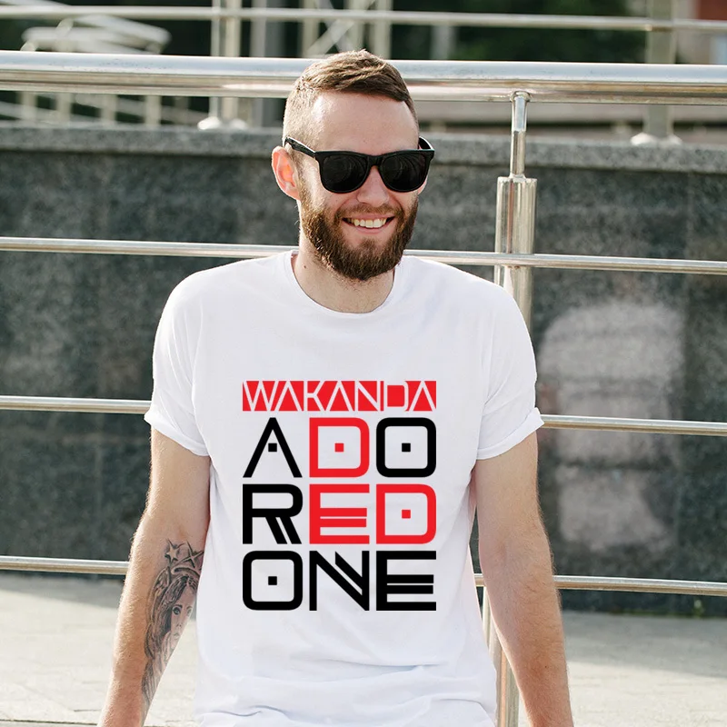 

Wakanda Adored One Retro Men Tops Tees New Design Teenagers TShirts Hip hop O-Neck T Shirts For Adult