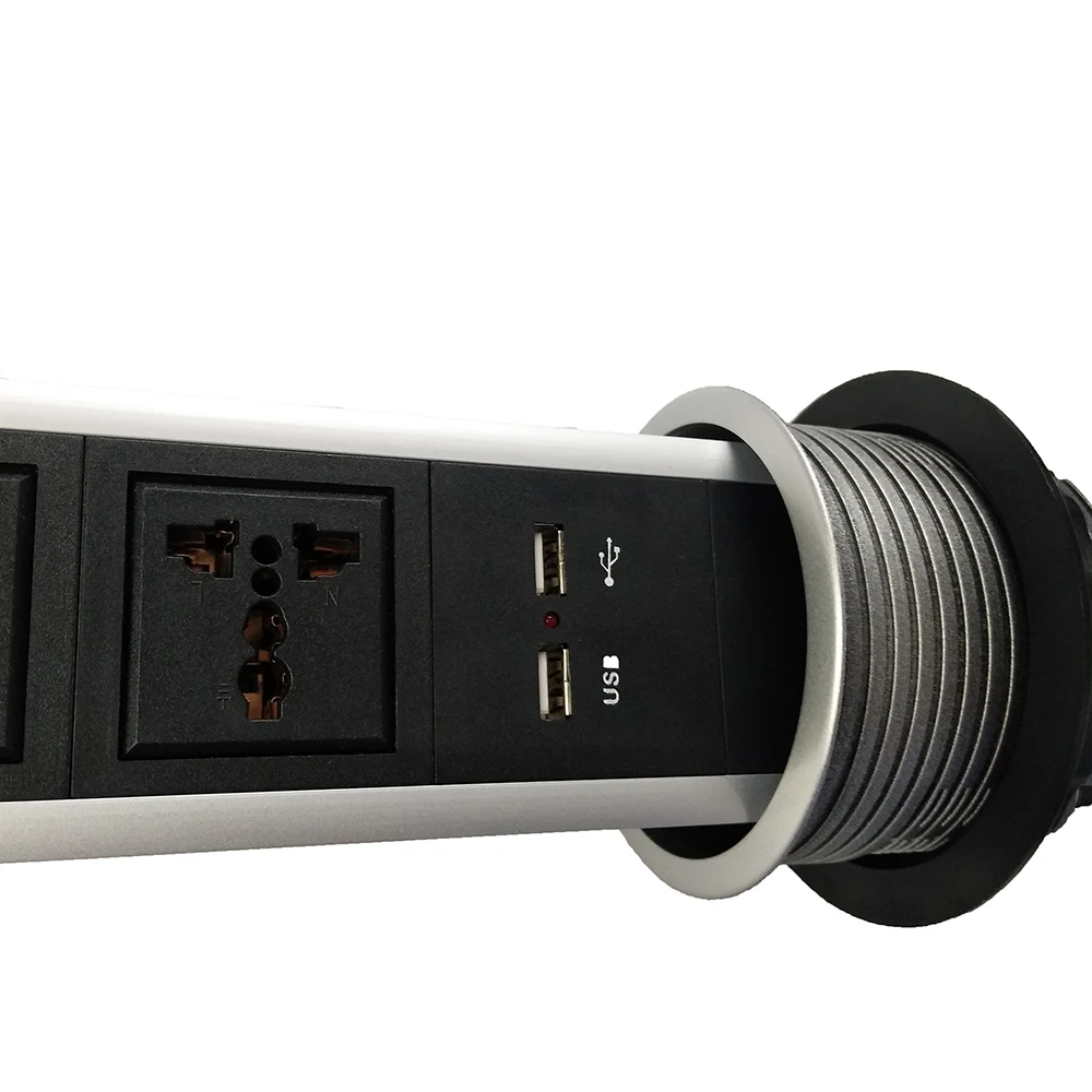 Настольная розетка с вилкой Стандарта США/ЕС/Выдвижная розетка/Скрытая/материал