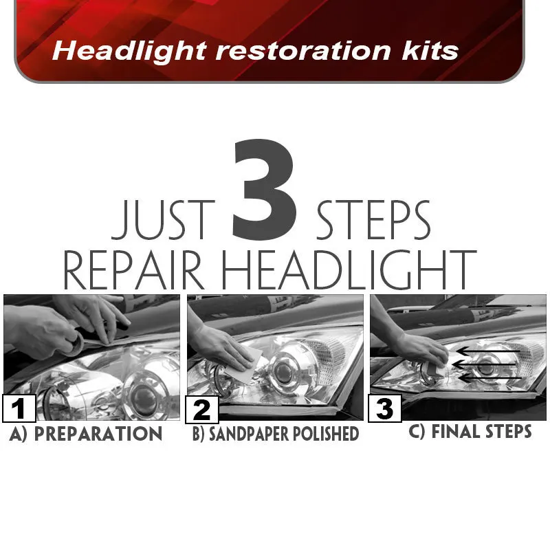 

Car Headlight Repair Liquid Car Scratch Repair Nano Spray Auto Care Wash Head Lamps Brightener Refurbish Repair 10ML