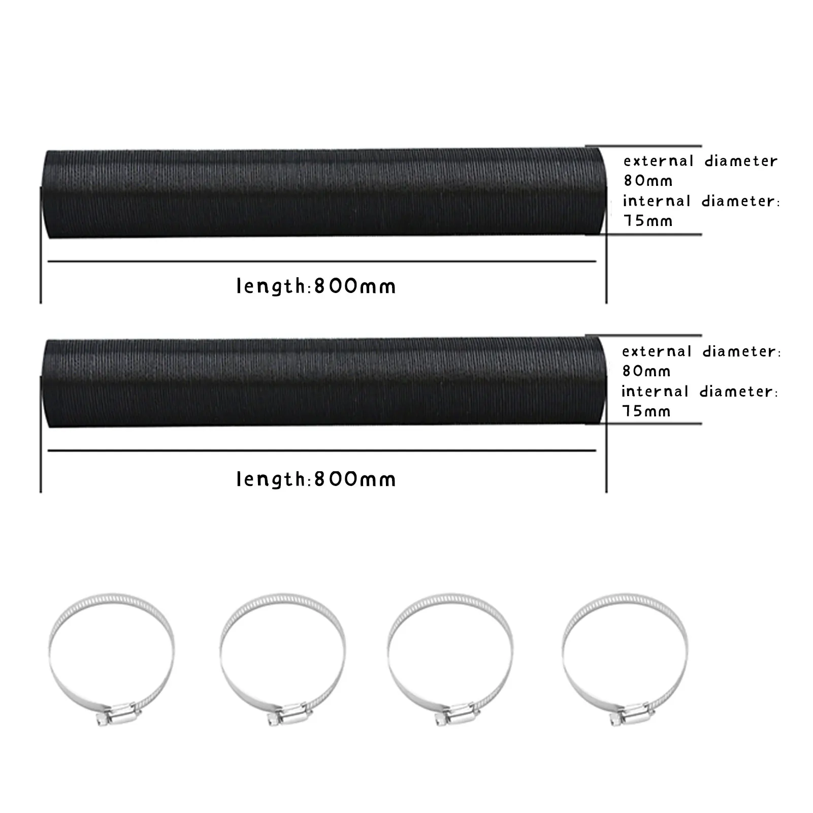 

75mm Car Auto Heater Pipe Duct Warm Air Outlet Vent Hose Clips For Webasto Eberspacher For Propex Diesel Heater