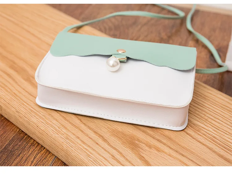 

2021 Fashion Women Square Crossbody Summer Travel Phone Coin Purse Messenger Striped Pearl Shoulder Strap Tote Shoulder Bag Sac