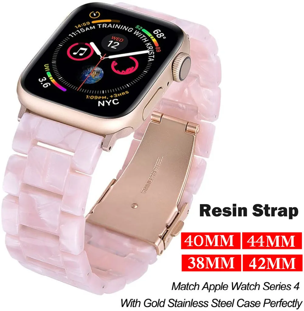Ремешок сменный для Apple watch band 5 4 42 мм 38 резиновый браслет iwatch 3/2/1 розовый черный 44 40