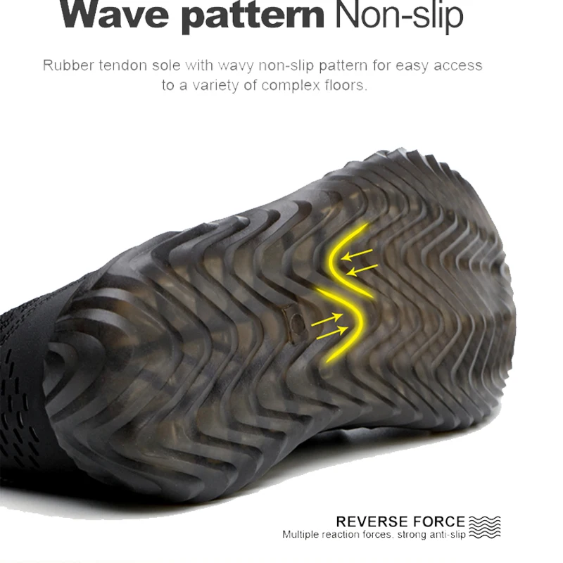 Рабочие ботинки на вентилируемом стальном шнурке ударопрочная защитная обувь