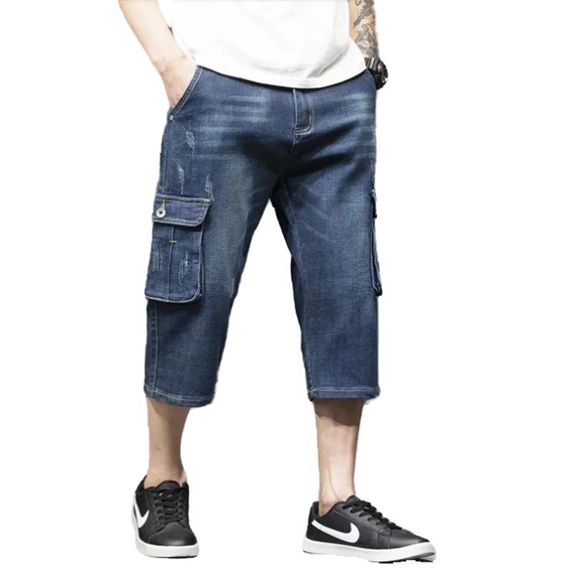 

Men's Summer Denim Shorts Capri pants Jeans Mens Baggy Manpris Cowboy Short Pants Cropped Trousers Casual Men Jean Men Clothing