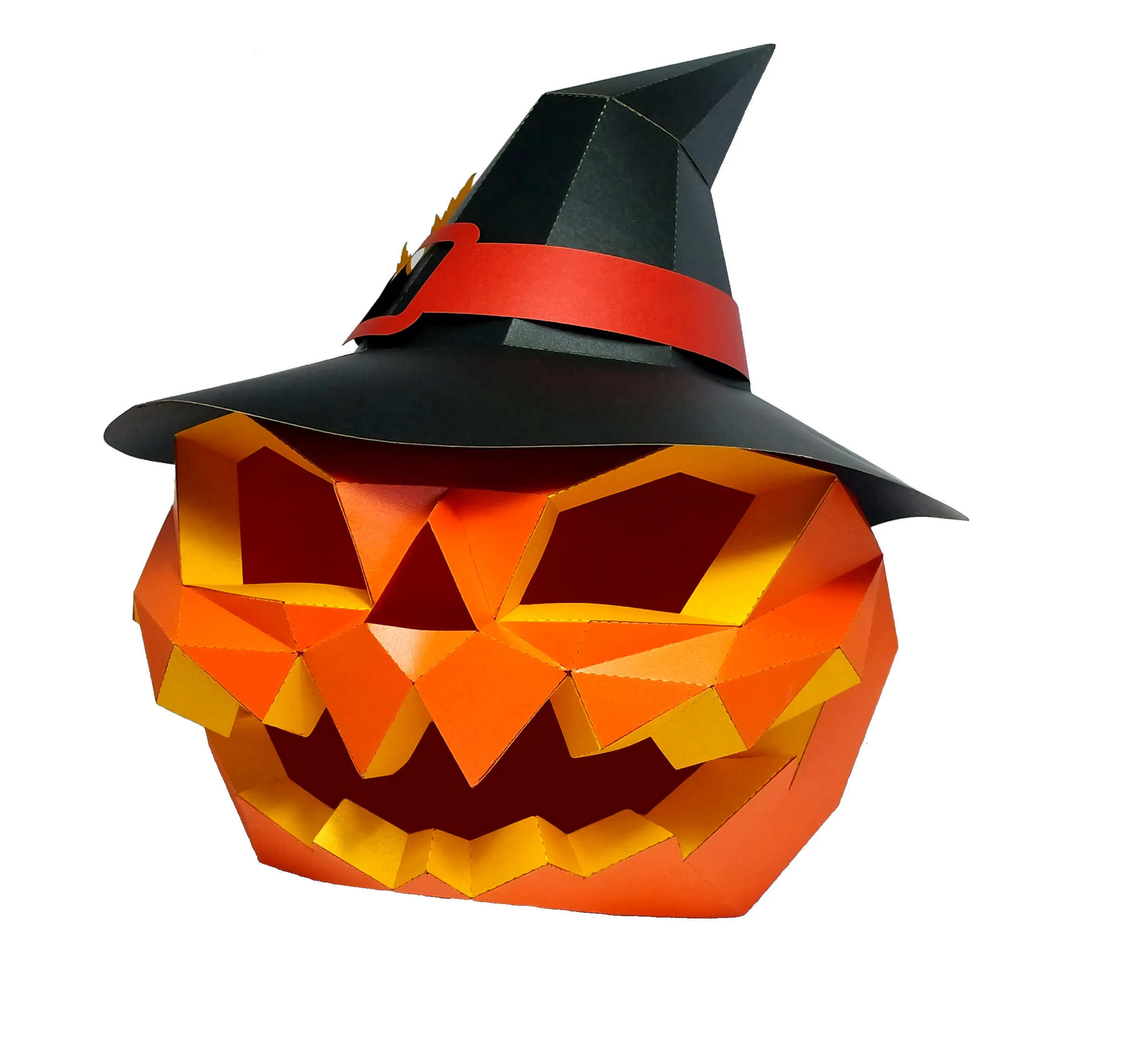 Бумажная маска 3d деликатная Роскошная голова тыквы со шляпой костюм косплей