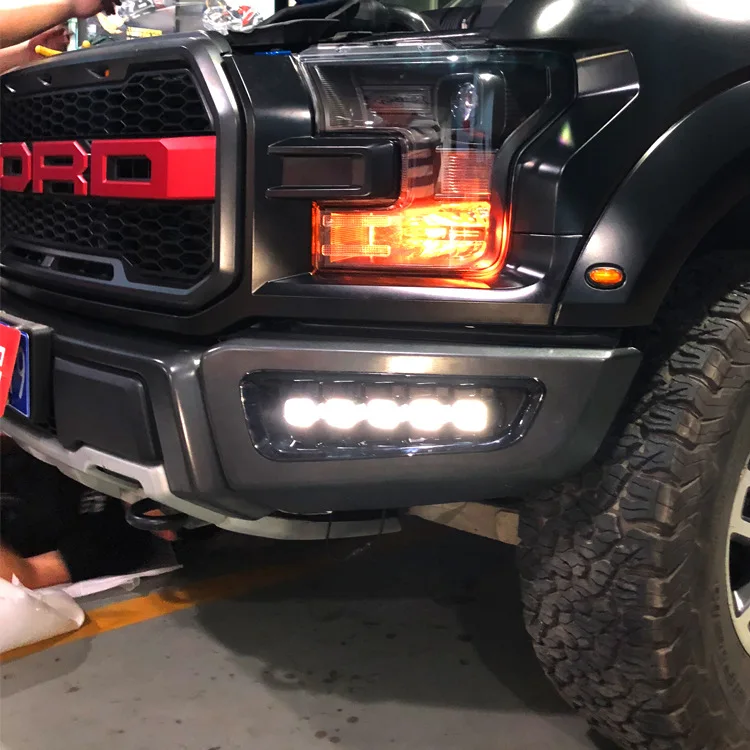 Светодиодные дневные ходовые огни 2 шт. противотуманные фары для Ford F150 F-150 Raptor 2017