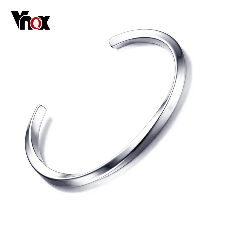 Vnox Новый Краткое Стиль Браслет манжета Нержавеющая сталь Браслеты Клубная