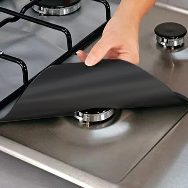 

Kitchen Gas Stove Cleaning Pads Anti Oli Protectors Under Burner Grate Glass Fiber Utensil Home Decoration Supplies Hot Placemat