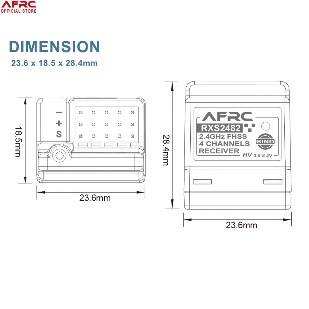 

Совместимый приемник AFRC RXS2482, подходит для SANWA M12, M11X, EXZES X, MT-4, GEMINI X, MT-S, M12S, M17 SANWA FH3/FH4T