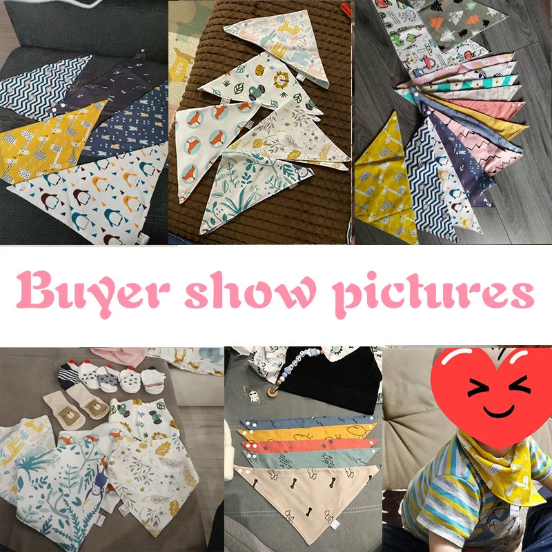 

Baboons for baby triangle cotton double bibs 5 parts/batch cartoon impression saliva towel baby boys feeding