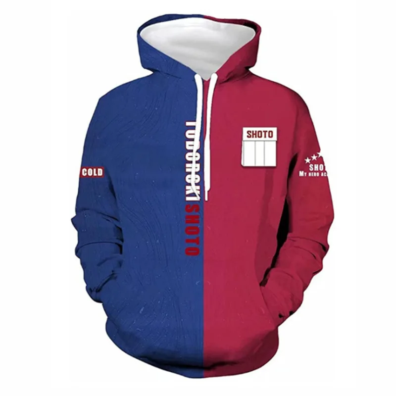 

Anime My Hero Academia Todoroki Shoto Cosplay Costume Sweatshirts School Uniforms Men casual Hoodie