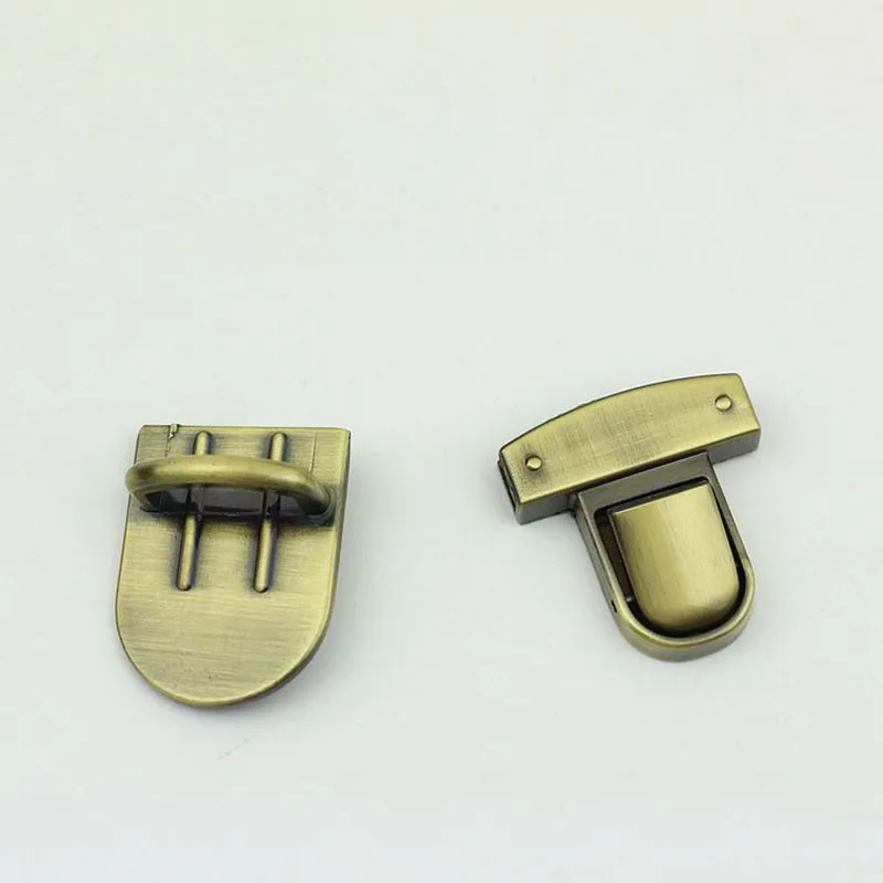 10Pcs 41x29mm Round Head Mortise Lock Clasp Bags Duck Tongue Buckle Luggage Hardware Screw Clip DIY Handbag Leather Accessories