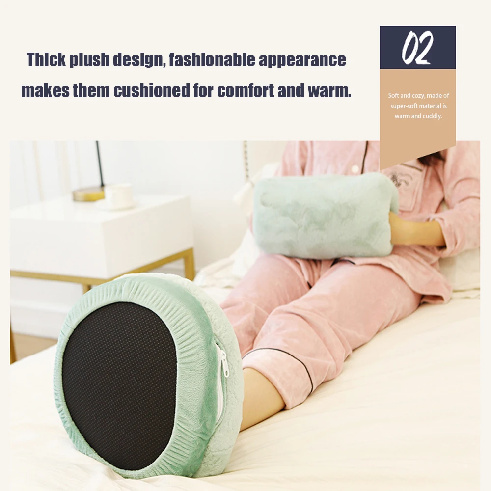 Электрическая грелка для ног с USB тапочки мягкая теплая подушка обуви стула