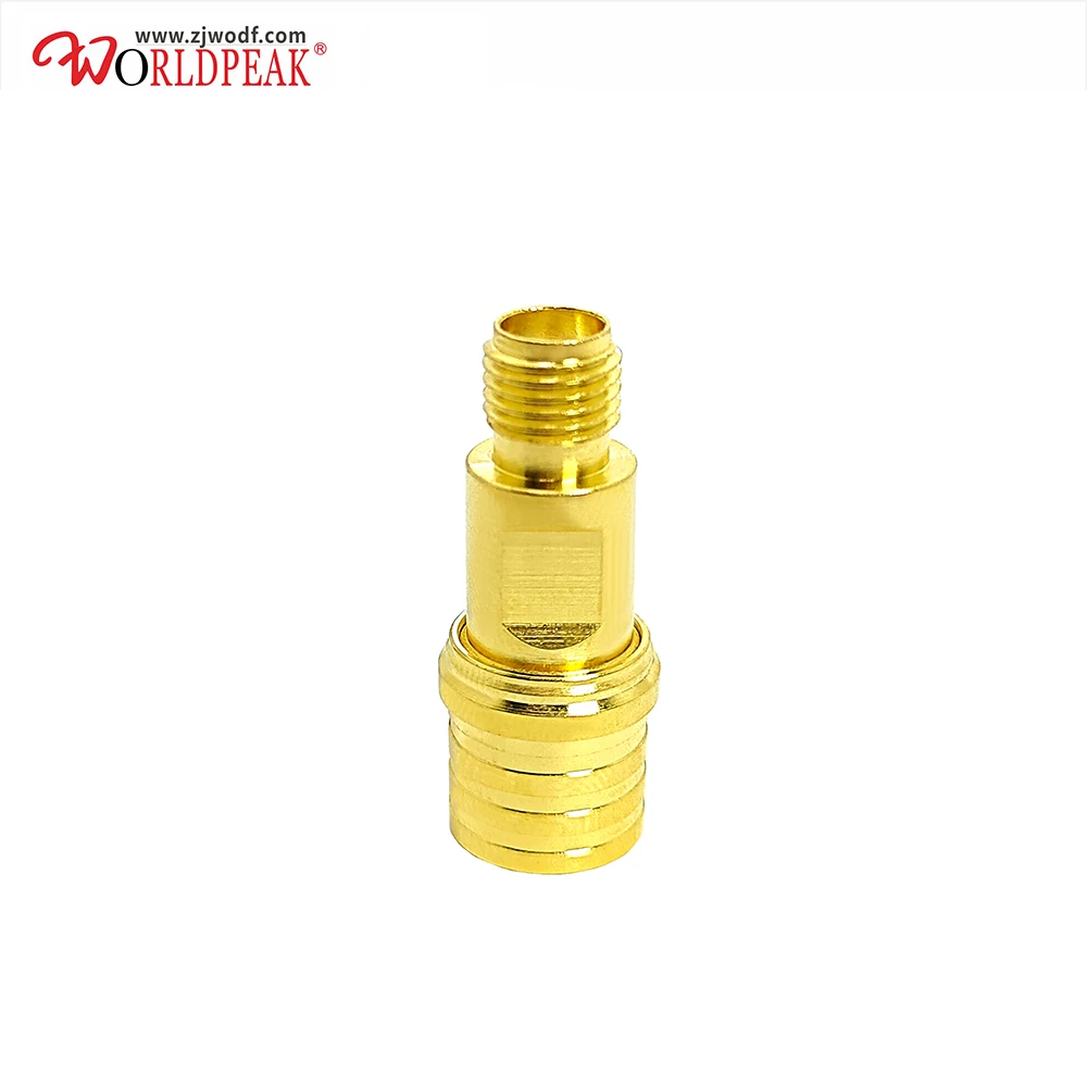 

Free Shipping gold plating 2pcs QMA male to SMA Female rf adapter