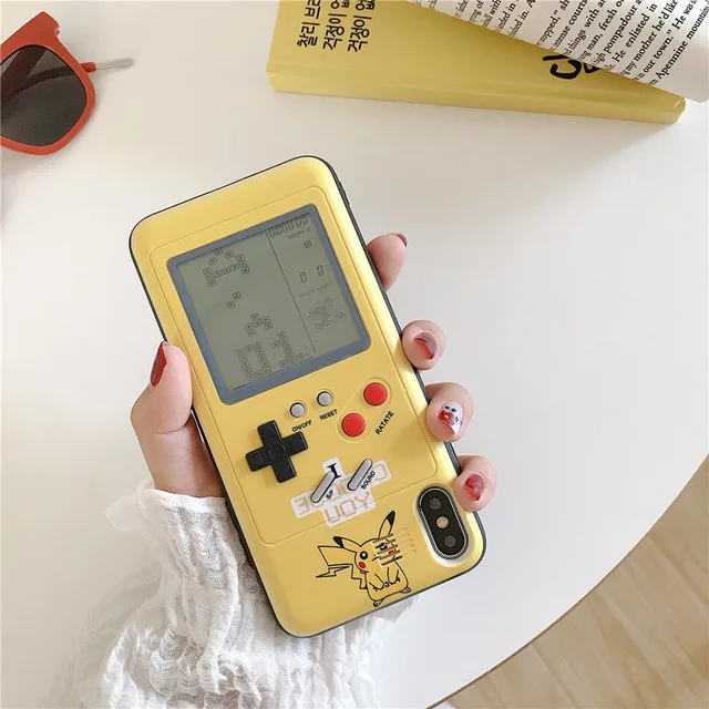 PC Yellow 2 Ретро Teris Gameboy чехол для телефона для iPhone 11 Pro Max X XS MAX XR Мягкий ТПУ чехол для мальчика чехол для игры для Iphone 6 6S 7 8 Plus Capa - Цвет: PC Yellow 2
