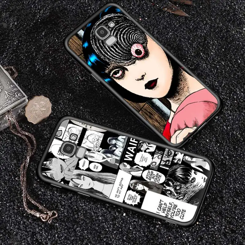 Japan Horror Comics Cover for Samsung Galaxy J8 J7 Duo J6 J5 Prime J4 Plus J3 J2 Core 2018 2017 2016 Black Phone Case | Мобильные
