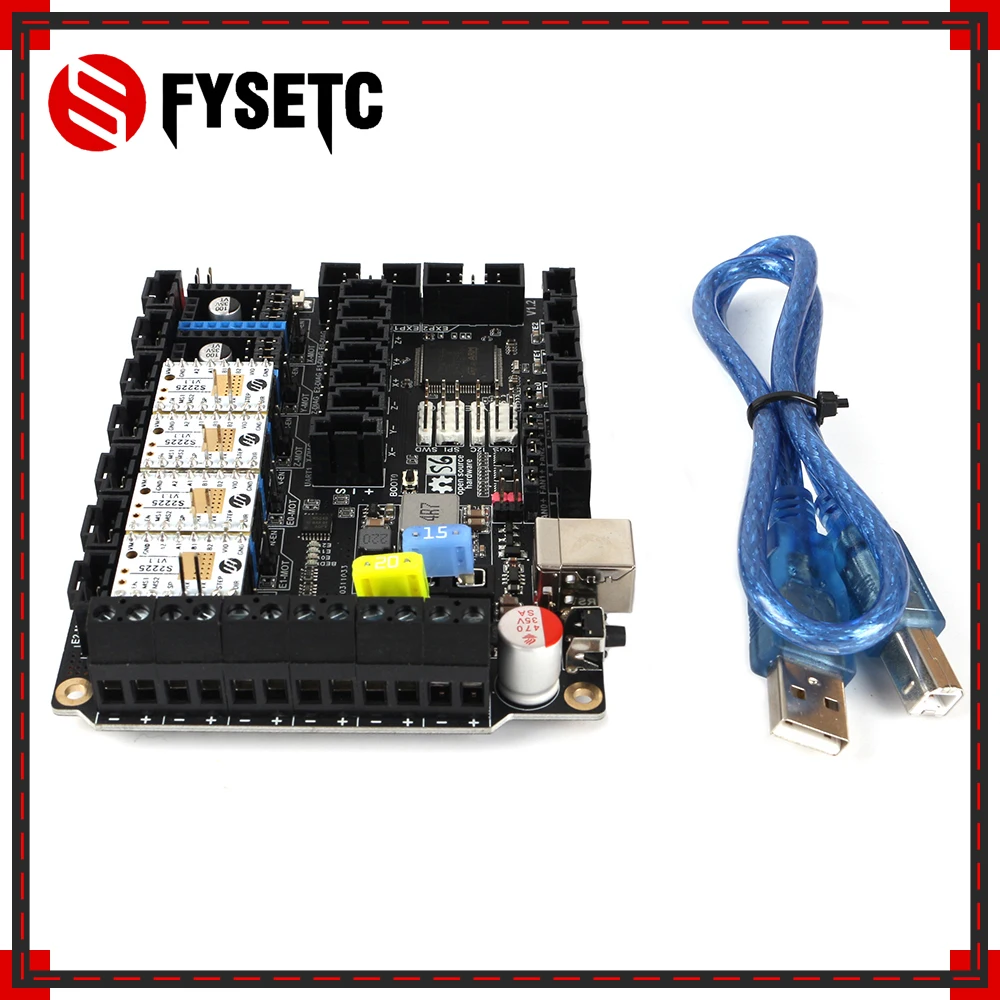

S6 V2.0 Board 32 Bit Control Board VS F6 V1.3 SKR V1.3 WIth 4pcs TMC S2225 TMC2225 Driver For Uart Flying Wire MX Connector