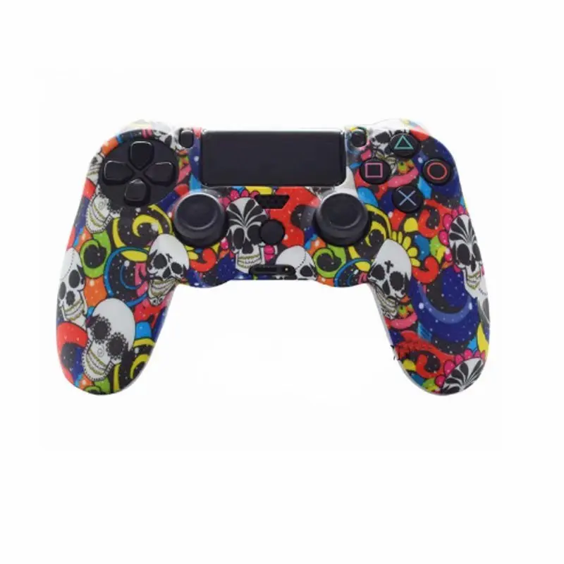 Color E Мягкий резиновый силиконовый джойстик для геймпада, чехол для sony DualShock 4 PlayStation 4 PS 4 Pro, тонкий чехол для контроллера, аксессуар - Цвет: Color E