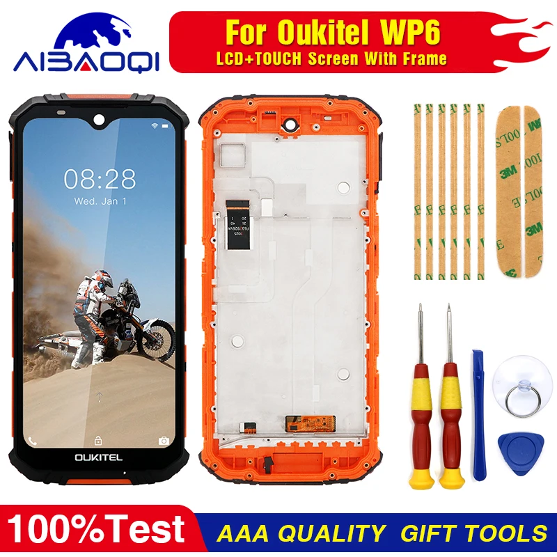 Новый Оригинальный сенсорный ЖК-дисплей для Oukitel WP6 дигитайзер в сборе с рамкой