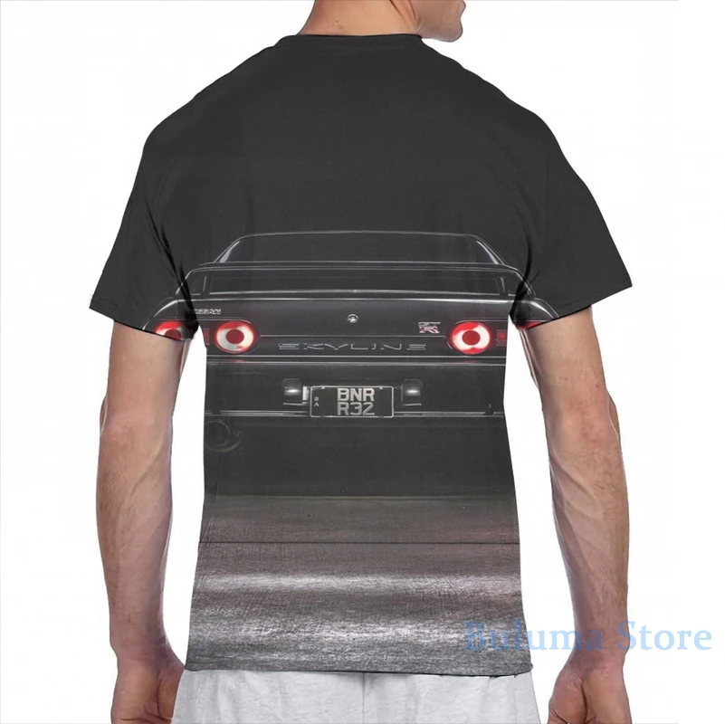Черная R32 Nissan Skyline GTR футболка с принтом заднего света для мужчин и женщин девочек
