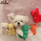 Симпатичные игрушки для собак, для маленьких собак, флисовые жевательные игрушки, пищащие игрушки для щенков, размером с ладонь, игрушки для щенков, аксессуары для собак, домашних животных