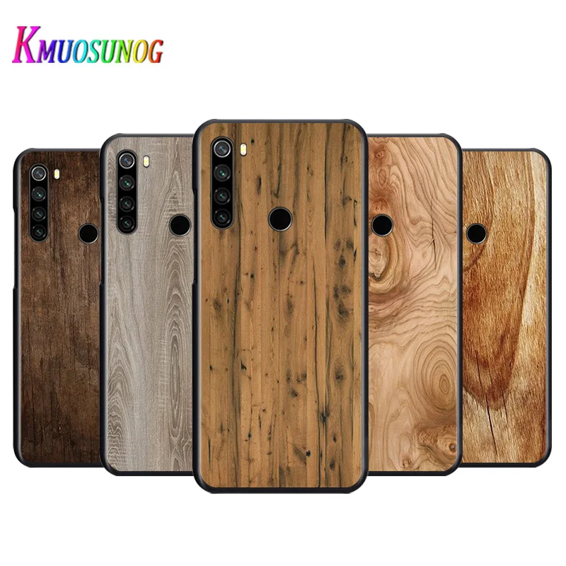 

Bright Black Cover Pattern Wood Textures For Xiaomi Redmi Note 9 9S Max 8T 8 7 6 5 Pro 5A 4X 4 Soft Phone Case