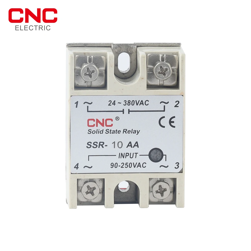 

CNC Solid State Relay SSR 10AA 25AA 40AA AC Control AC White Shell Single Phase Without Plastic Cover Input AC 90-250V