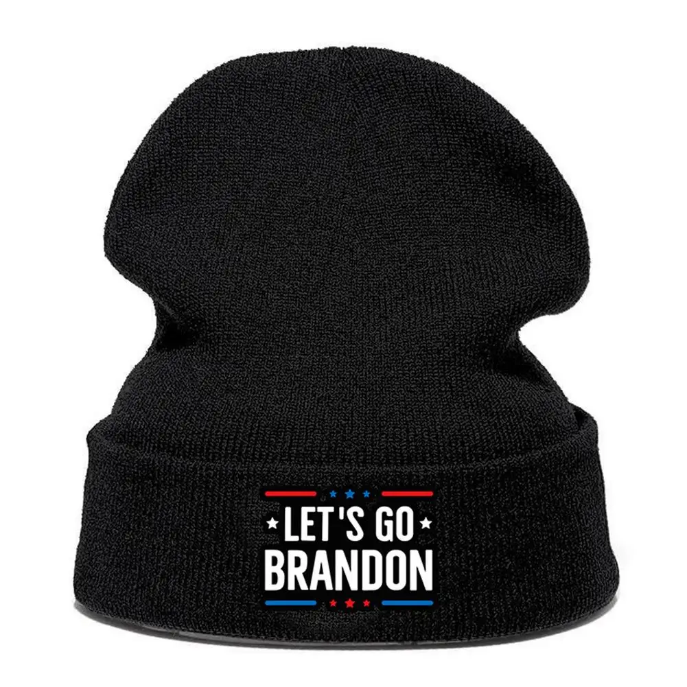 

Let Us Go Brandon Beanies Knit Hat Winter Warm Thick Slouchy Lightweight Wearable Cuffed Christmas Gift