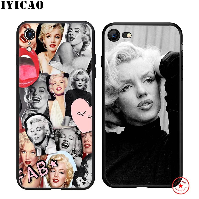 IYICAO Мэрилин Монро мягкий чехол для iphone 11 Pro Xr Xs Max 6 6s 7 8 Plus 5 5S Se Силиконовый ТПУ |