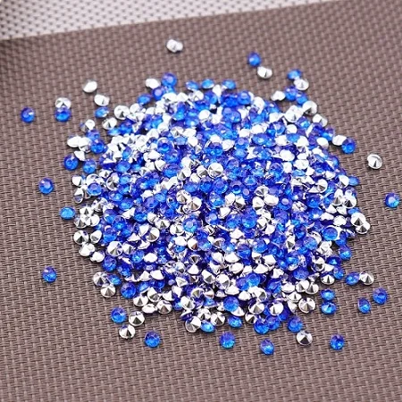 Royal Blue Silver Хит 1000 шт 4,2 мм Акриловые Алмазные хрустальные блестящие прозрачные конфетти для свадебной вечеринки Конфетти украшения стола разлетающиеся бусины - Цвет: Royal Blue Silver