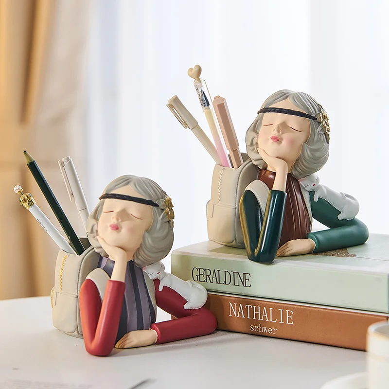 

Creative Bubble Girl Home Hotel Pen Holder Tools Cosmetic Accessories Desktop Storage Box Living Room Office Desktop Decoration