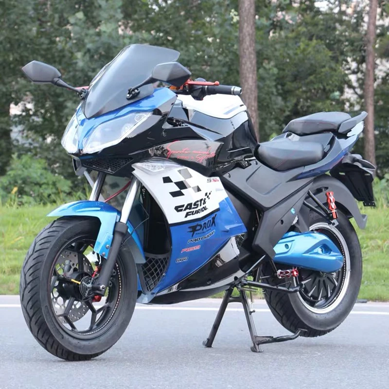 3000 Вт Электрический мотоцикл Скутер 16 17 дюймов колеса с 72V 20A свинцово кислотная