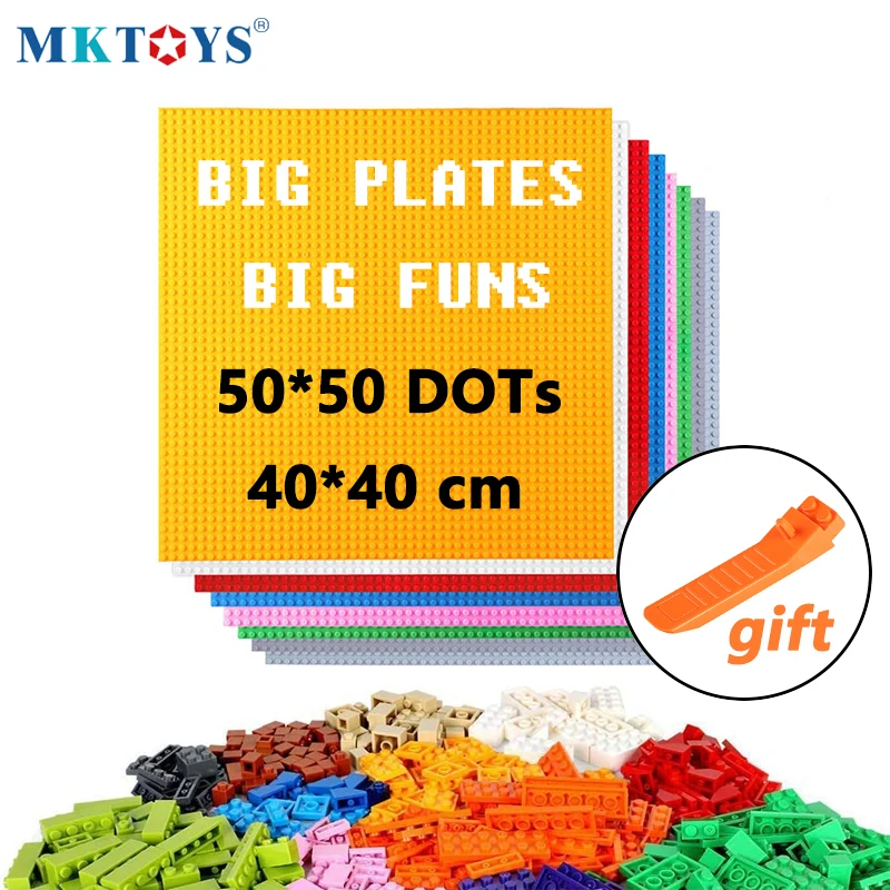 MKTOYS блоки Базовая плита 50*50 шпильки классический кирпичные плиты DIY строительные